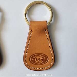Dooney Tan Leather Key Fob